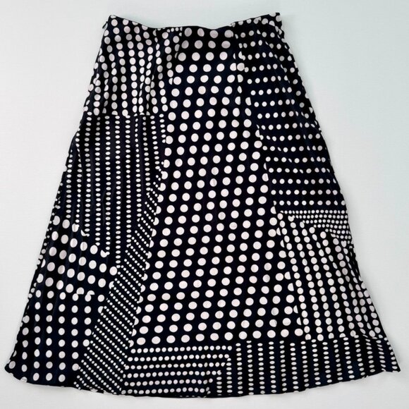 NWT Express Black and White Polka Dot Pull-On Skirt - Picture 2 of 5